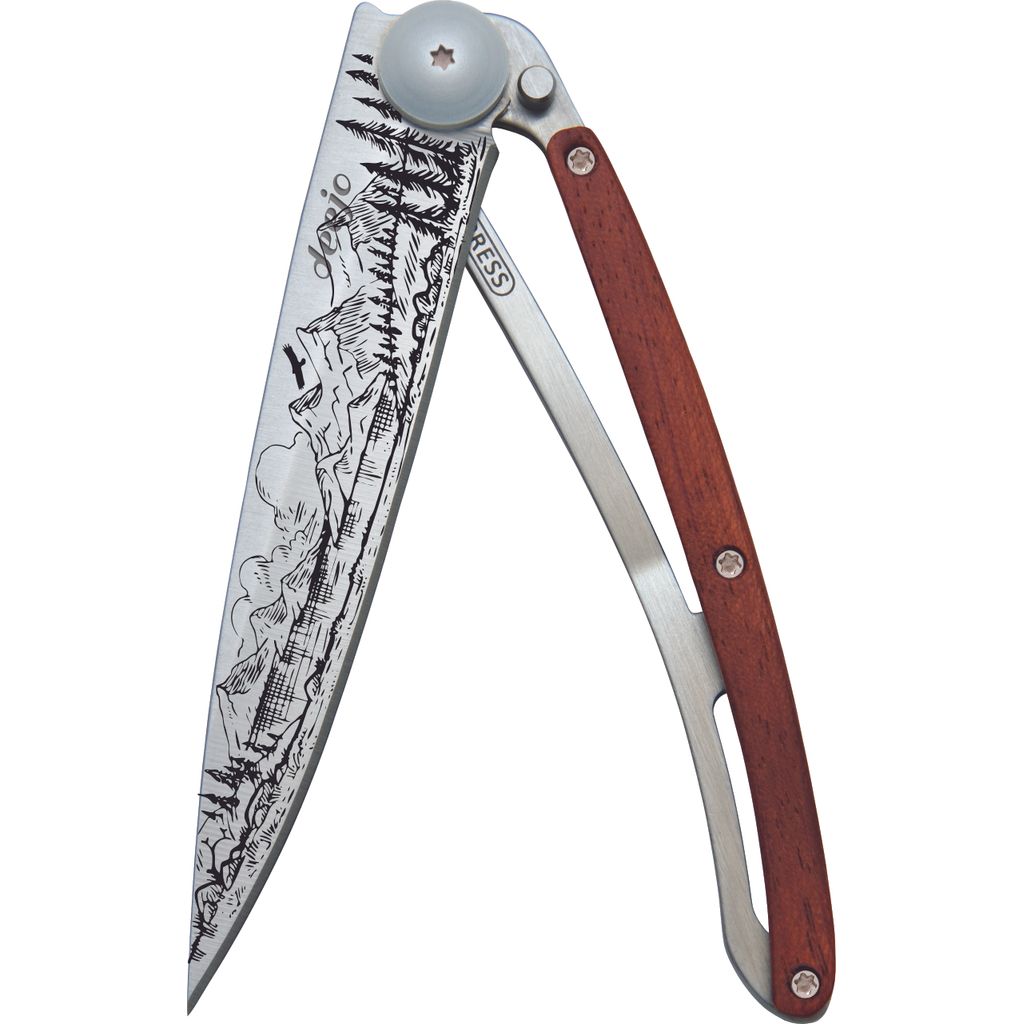 Couteau de poche tatoué Bois montagne - Visuel 2