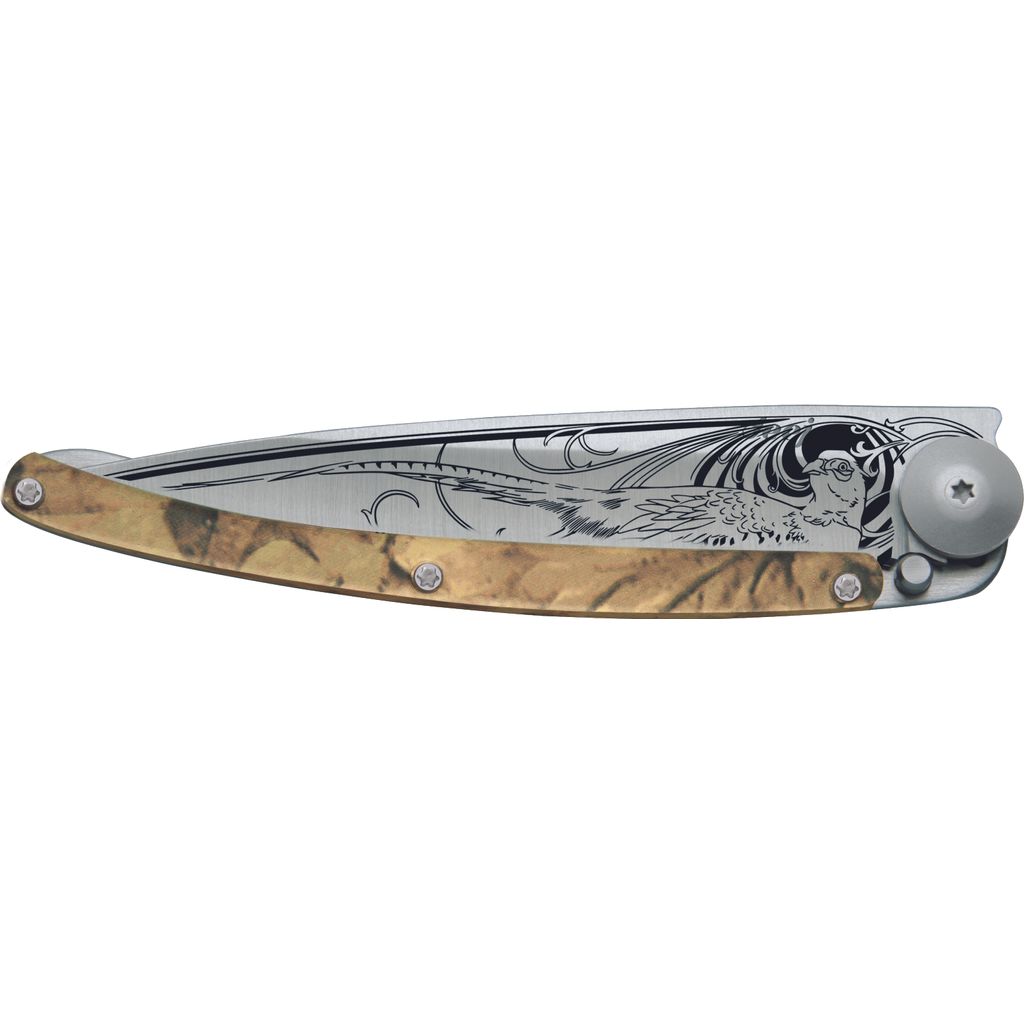 Couteau de poche tatoué Camouflage faisan - Visuel 1