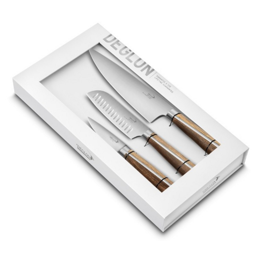 COFFRET 3 COUTEAUX HIGHWOODS - Visuel 0