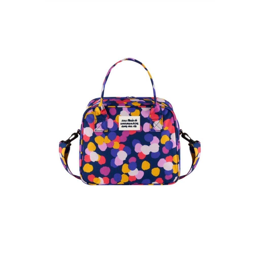 Sac à lunch isotherme givrais + bandoulière "confettis" - Visuel 0