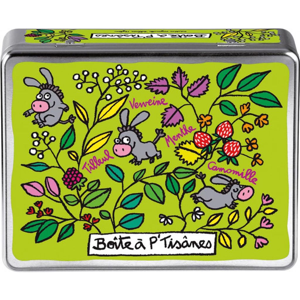 Boîte à Fenêtre « Derrière La Porte » – Thé à La Menthe – Métal, 17,5 Cm X 7,5 Cm