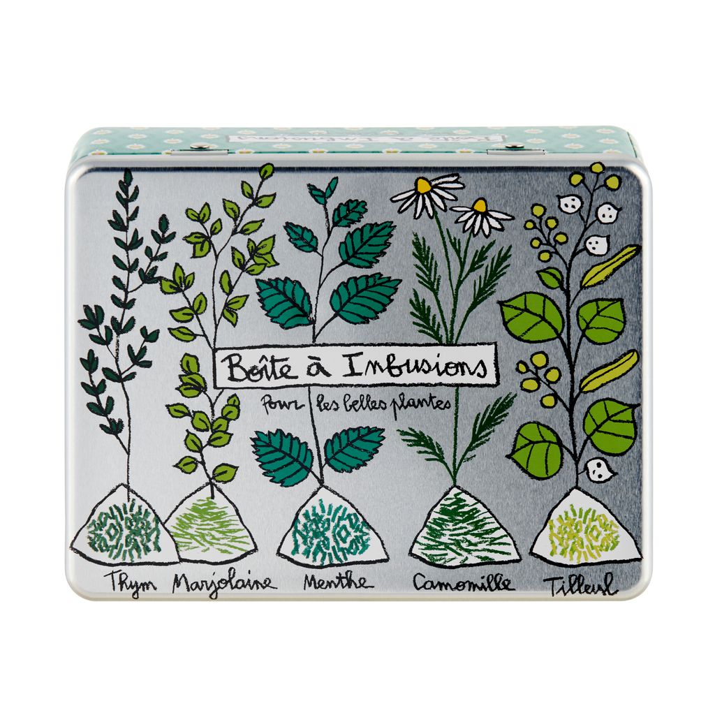 Boite à infusions compartimentée "pour les belles plantes" - Visuel 0