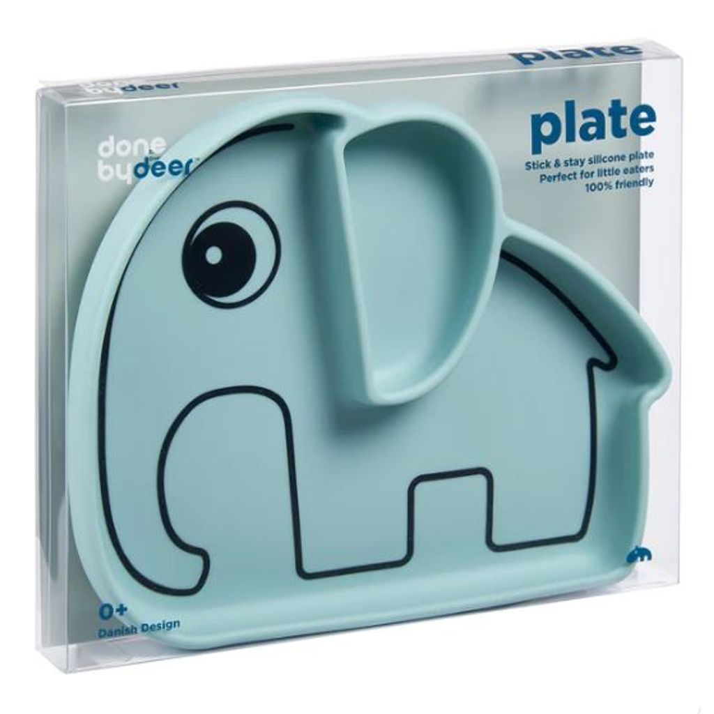 Ensemble Sevrage Bébé Koko Kids Bambou & Silicone - Assiette Éléphant Ventouse, Bol, Tasse Et Cuillère