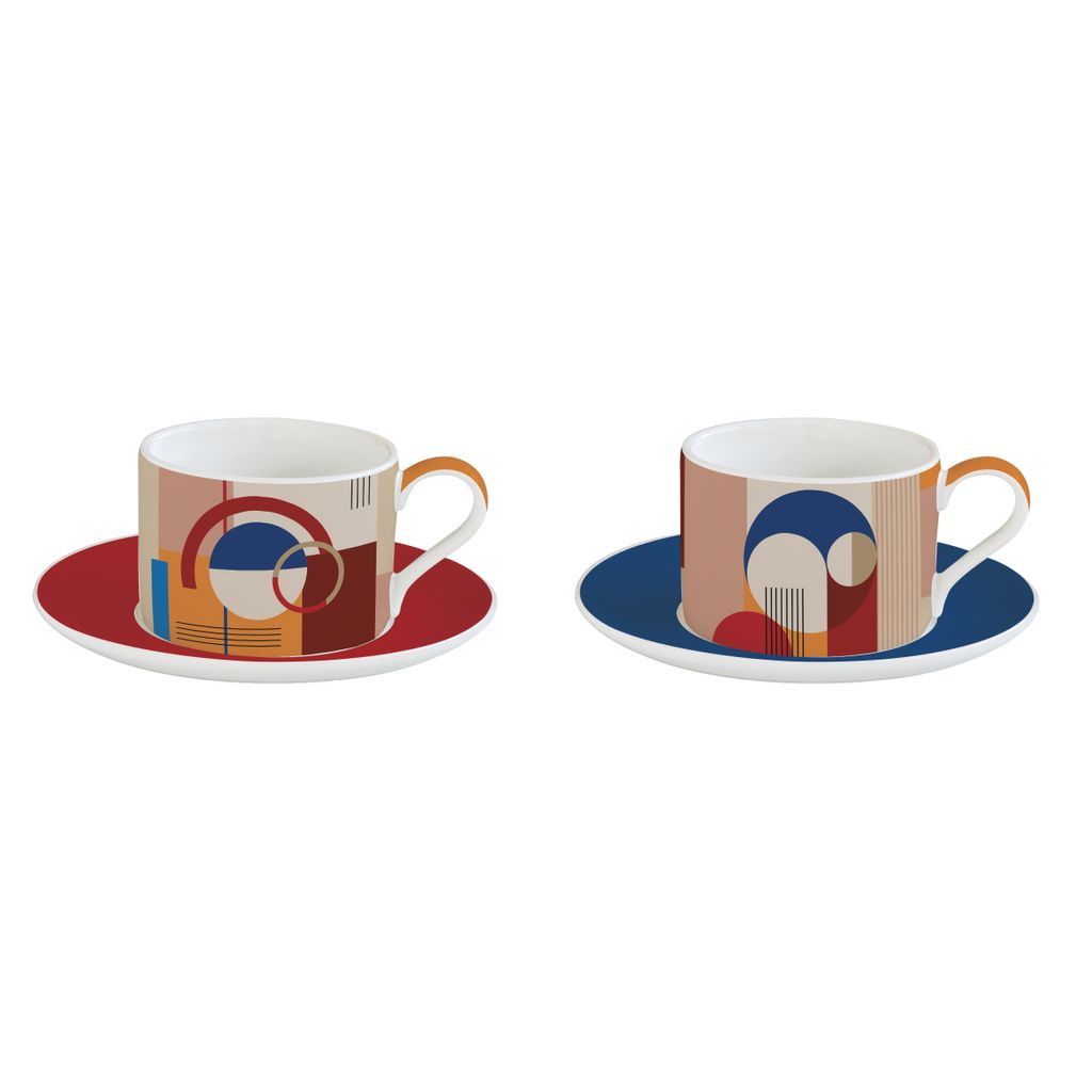 2 paire-tasses déjeuner 24 cl bauhaus - Visuel 0