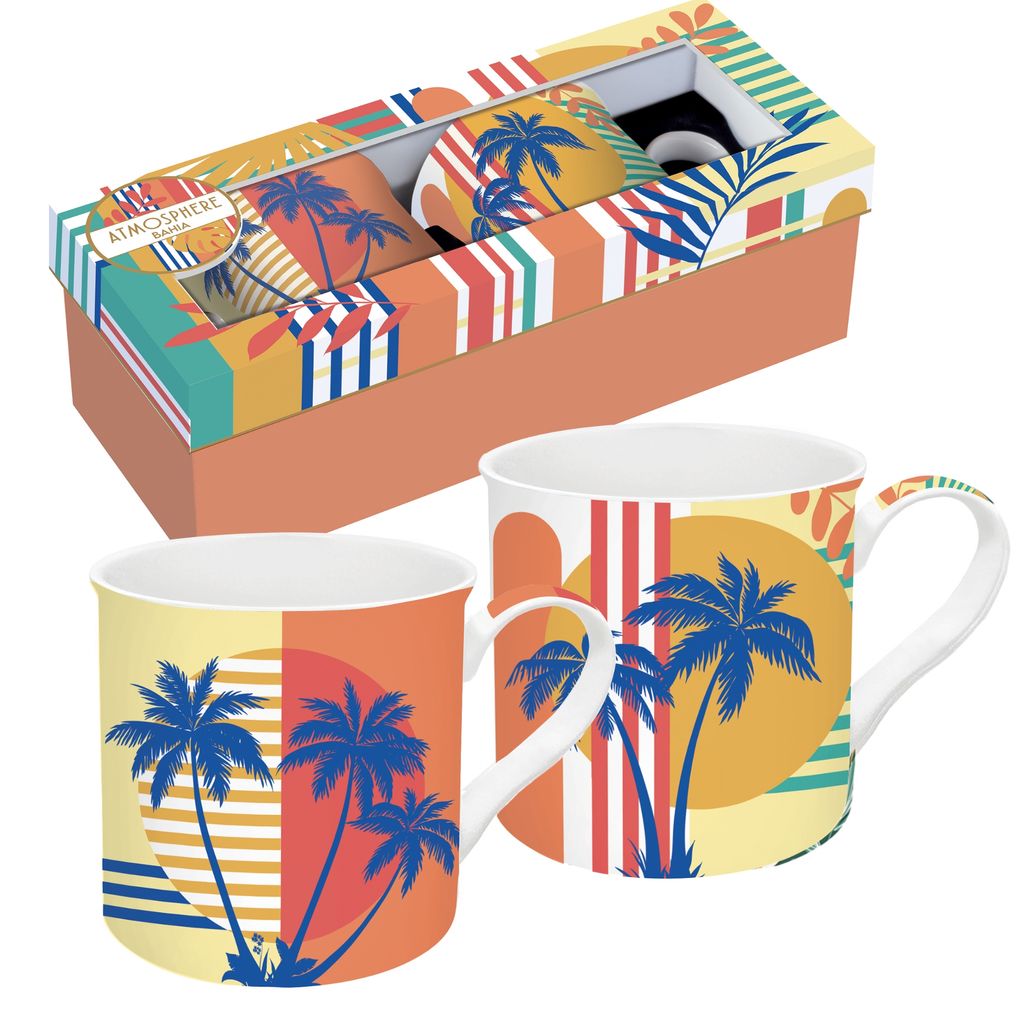 Easy Life COFFRET 4 MUGS 30CL EN PORCELAINE FINE