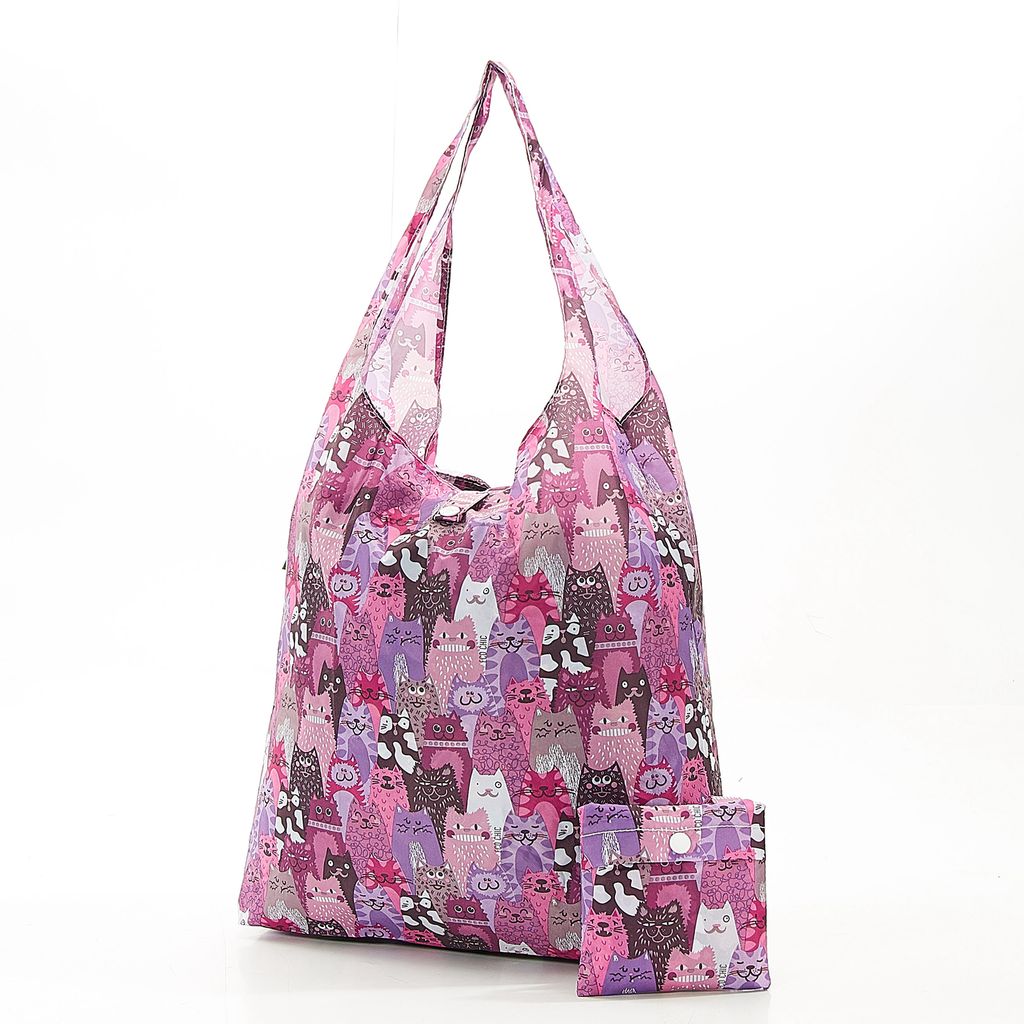 Sac mini-maxi Chats violet - Visuel 2