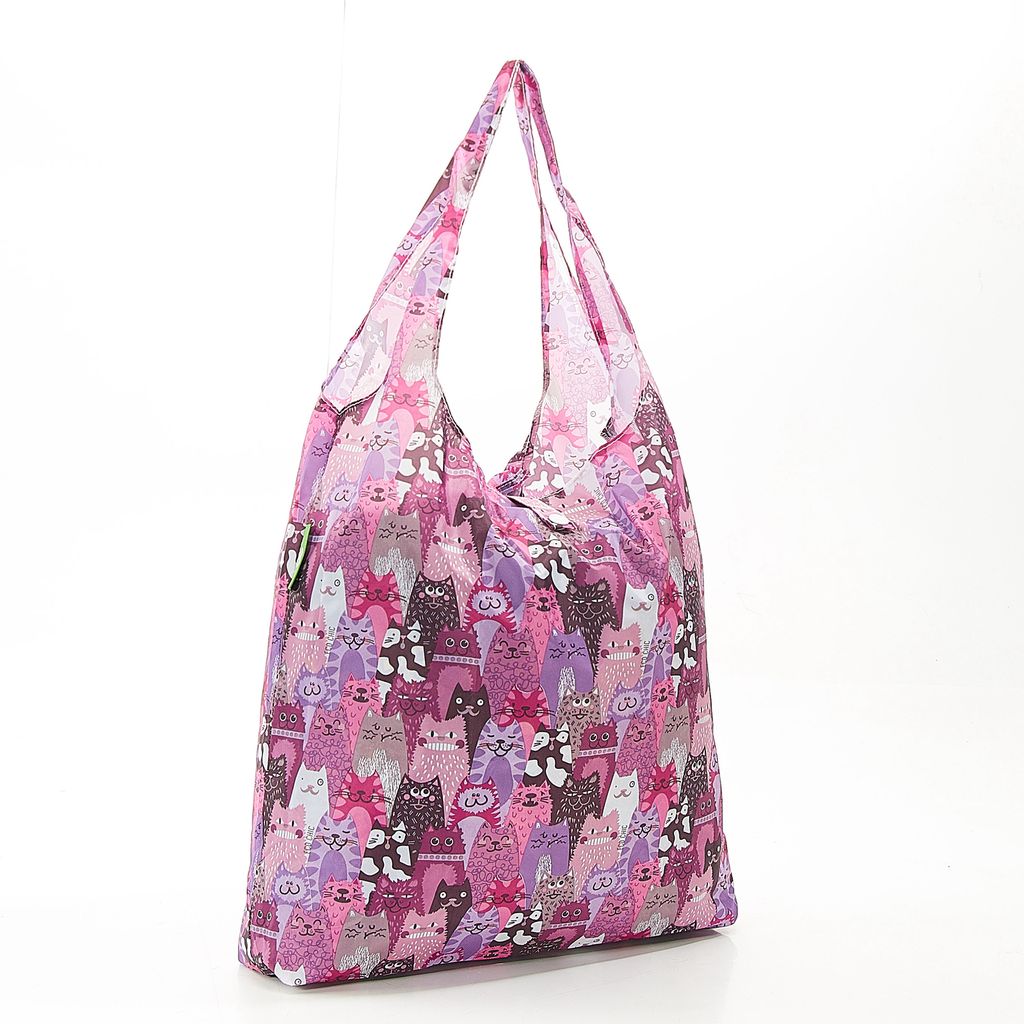 Sac mini-maxi Chats violet - Visuel 3