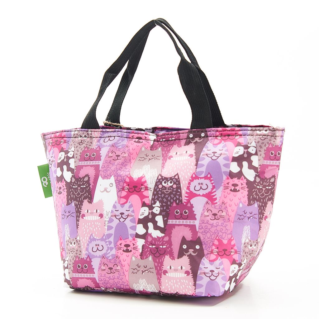 Sac déjeuner isotherme Chats violet - Visuel 1