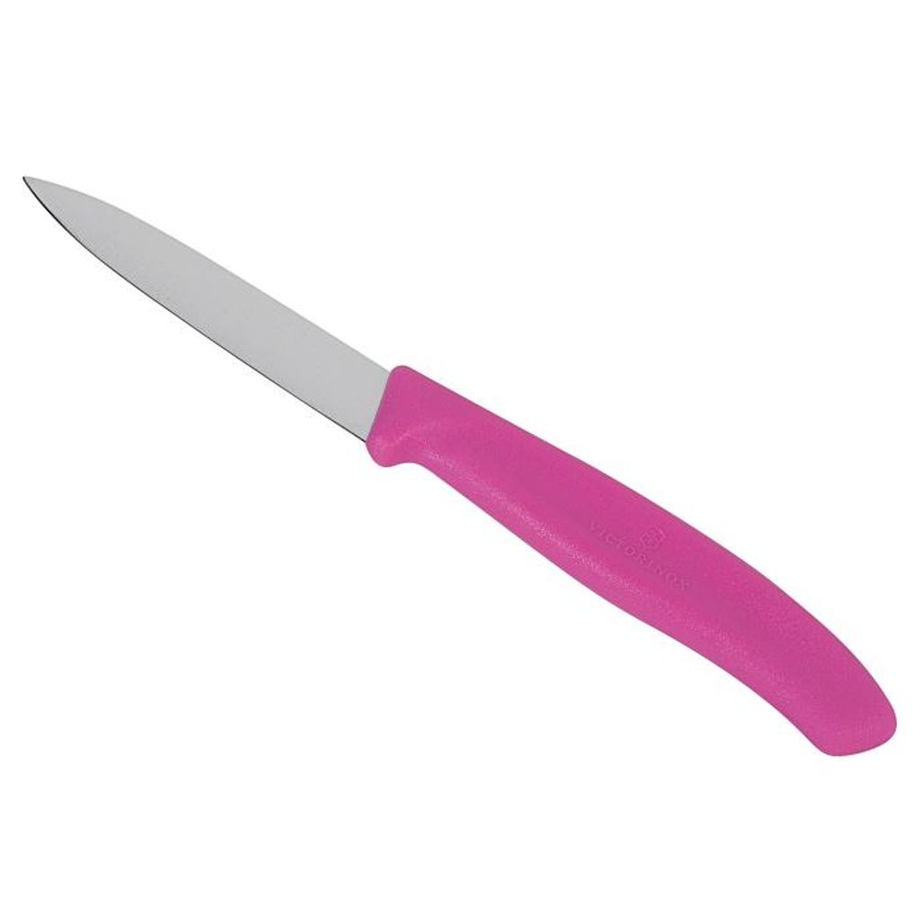 Couteau d'office lame 8 cm rose - Visuel 0