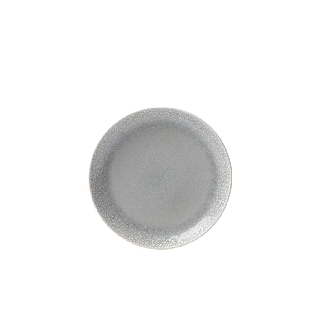ASSIETTE CREUSE XL 23 CM DELUNA GRISE AVEC RELIEF EN GRES - Visuel 0