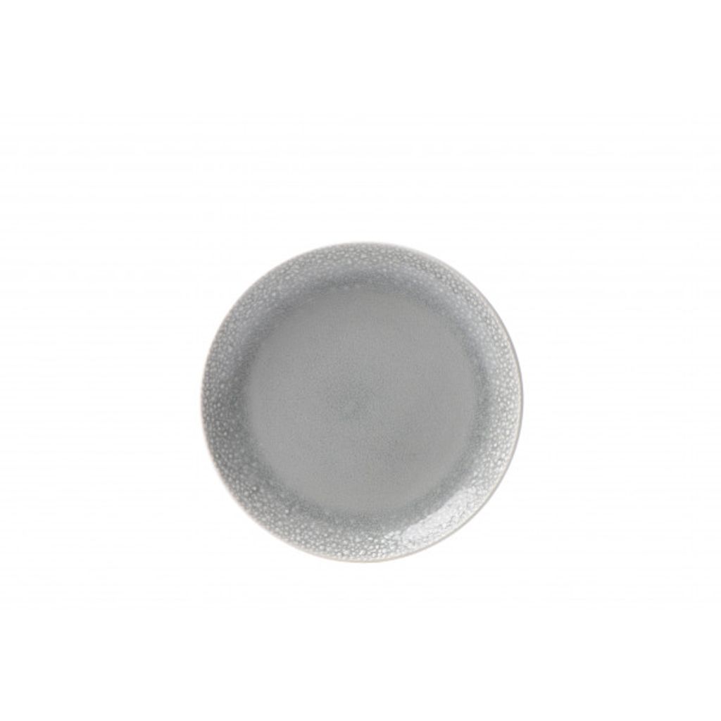 ASSIETTE CREUSE XL 23 CM DELUNA GRISE AVEC RELIEF EN GRES - Visuel 1