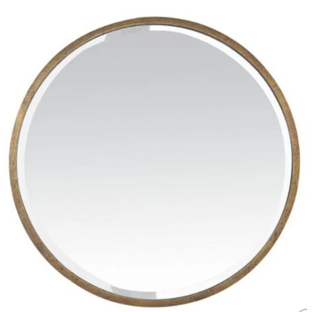 Miroir rond or biseauté 80 cm