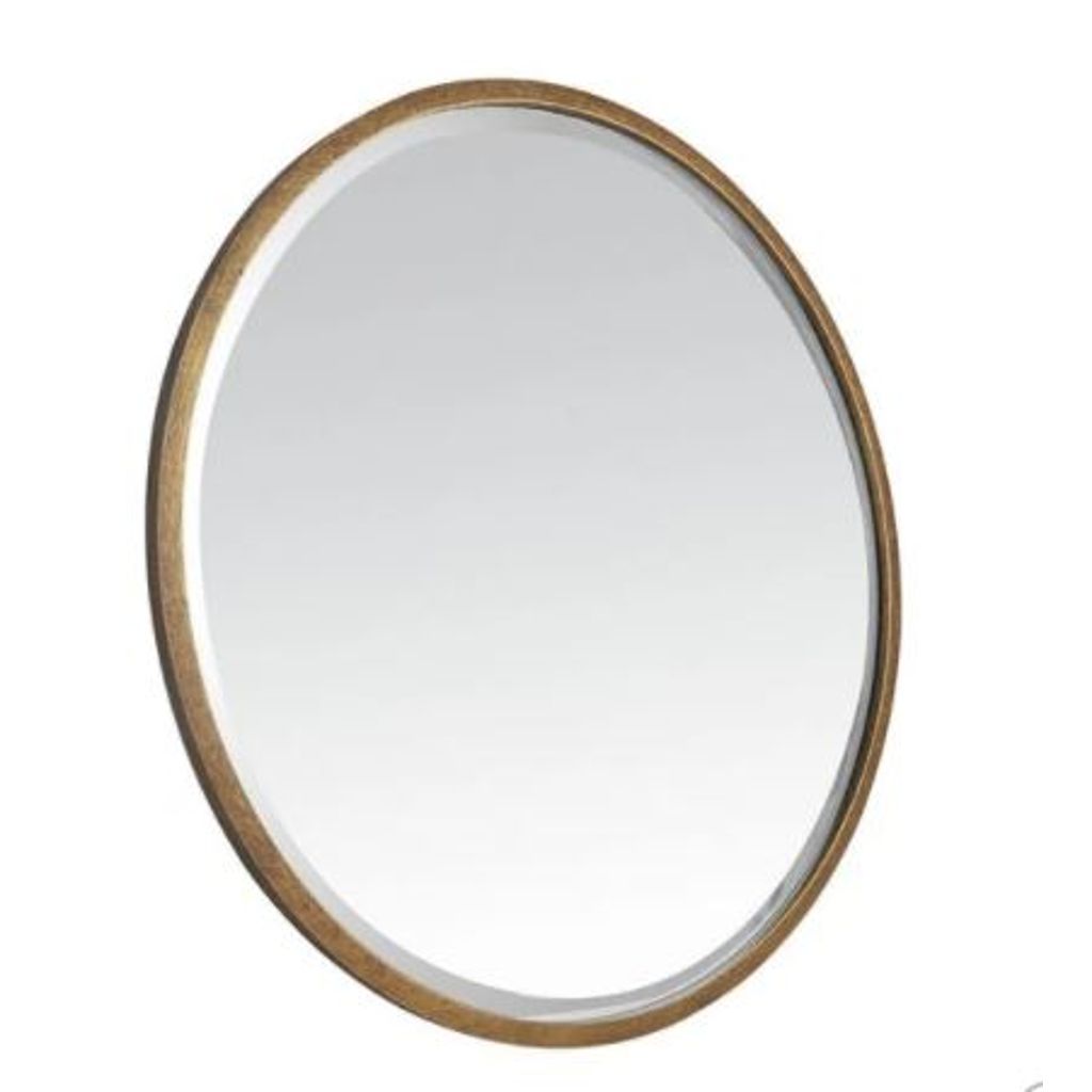 Miroir rond or biseauté 80 cm