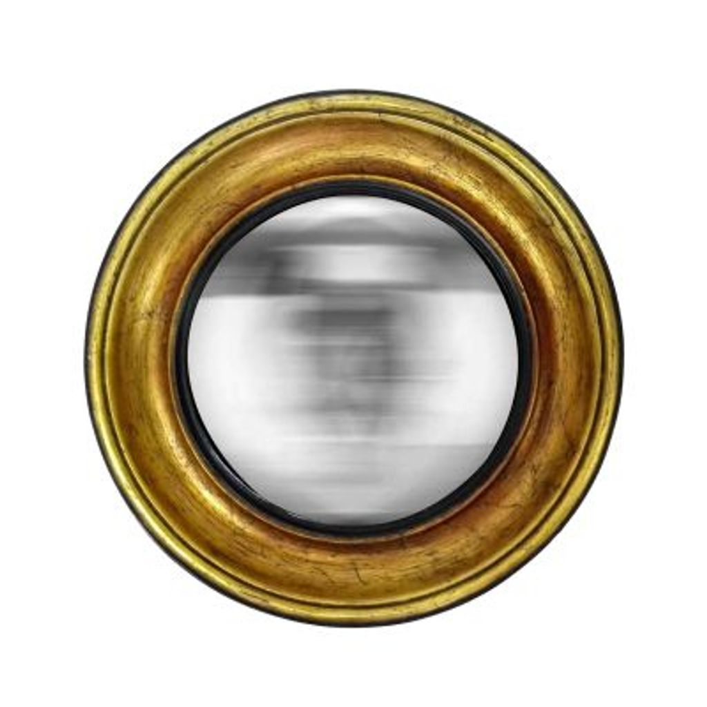 Miroir convexe doré 26 cm - Visuel 0