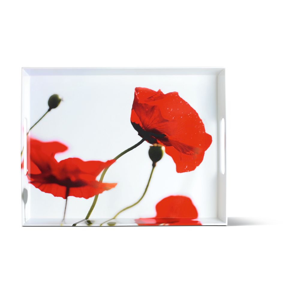 Plateau Coquelicot 30 x 57 cm - Visuel 0