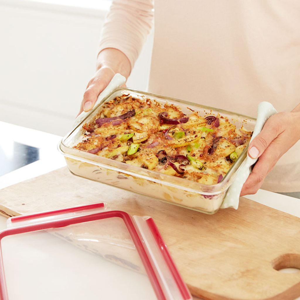 Boîte de conservation en verre Clip & Close rectangle 3 L - Visuel 1