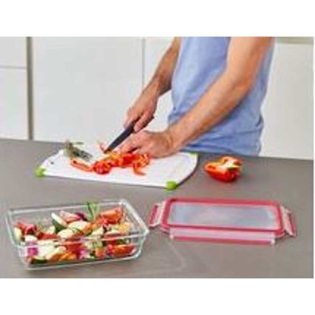 Boîte Clip & Close rectangle 1L rouge - Visuel 1