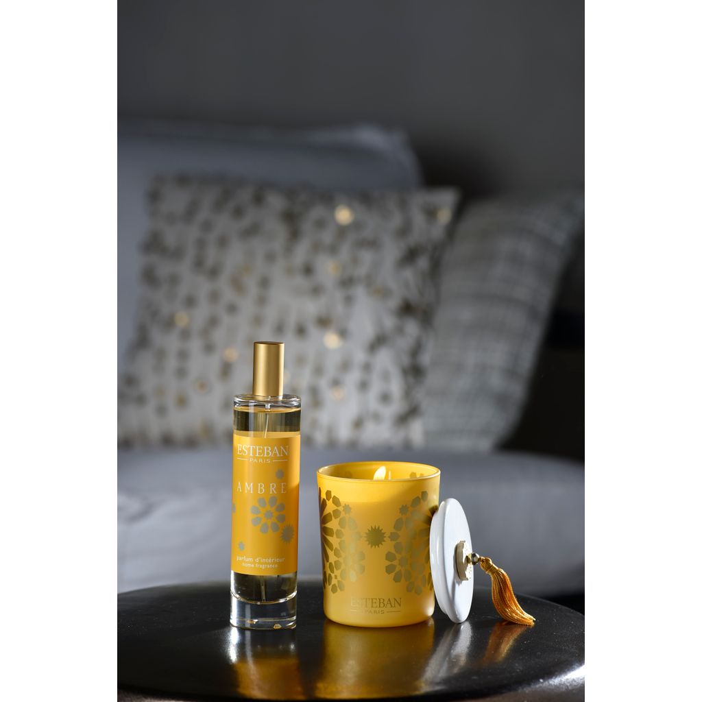 Bougie décorative parfumée & rechargeable 180g Ambre