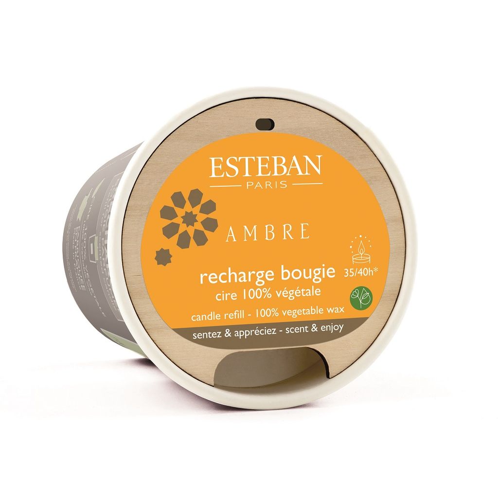 Recharge bougie parfumée 180g Ambre - Visuel 1