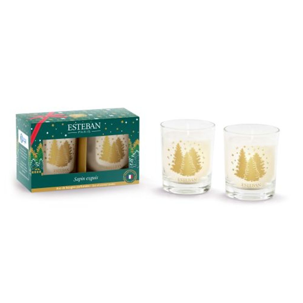 Coffret duo de mini bougies parfumées - Edition Noël Sapin Exquis 70g ...