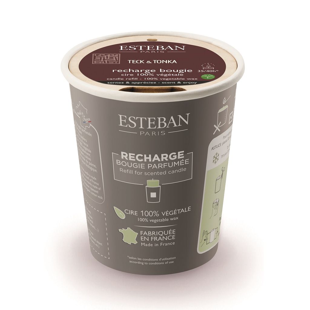 Recharge bougie parfumée 180g Teck & Tonka - Visuel 0