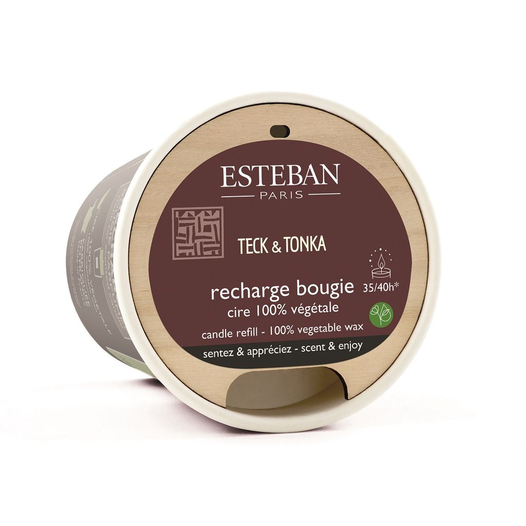Recharge bougie parfumée 180g Teck & Tonka - Visuel 1