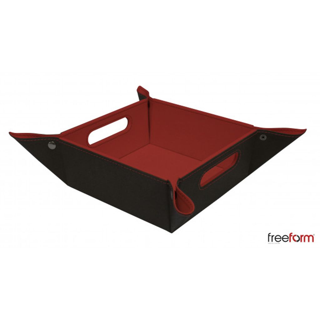 Corbeille 20 x 20 cm rouge/noir - Visuel 1