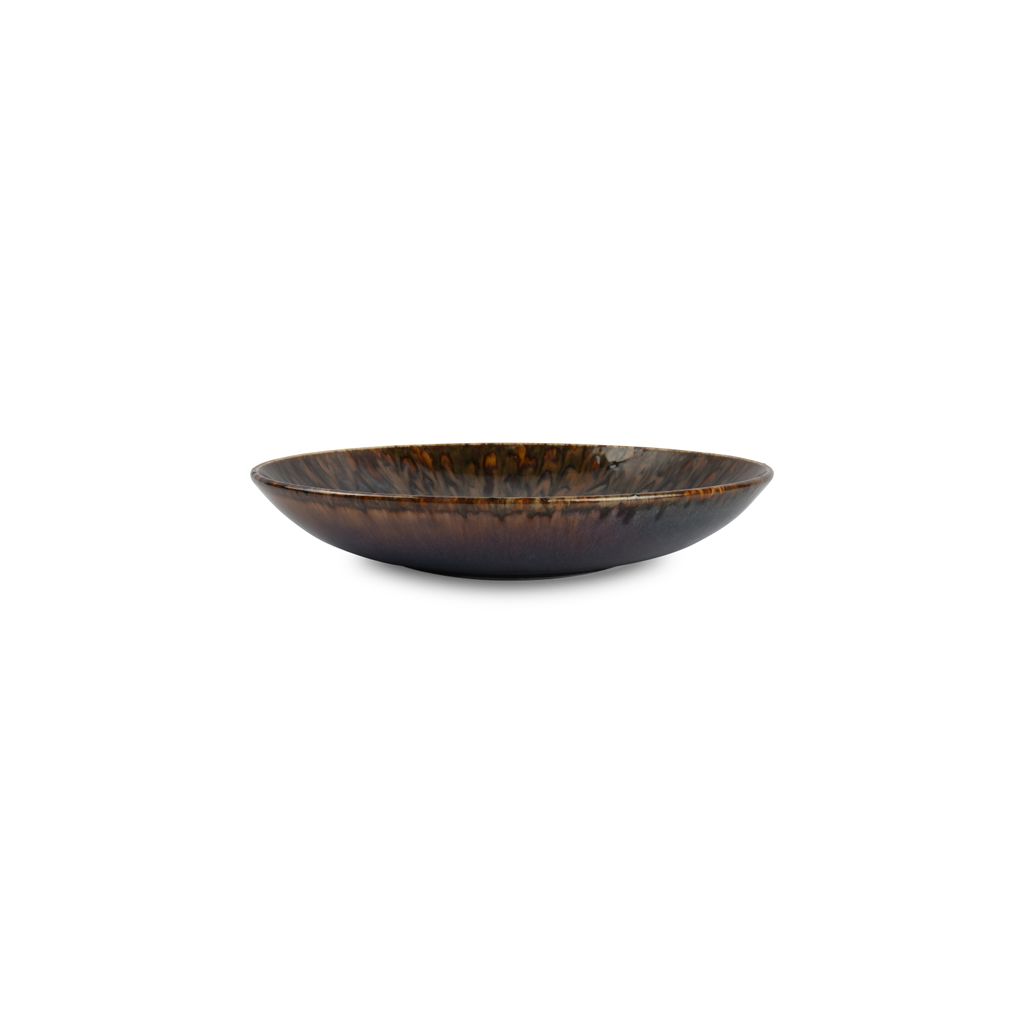 Assiette creuse 26cm Resto brun bleu - Visuel 2