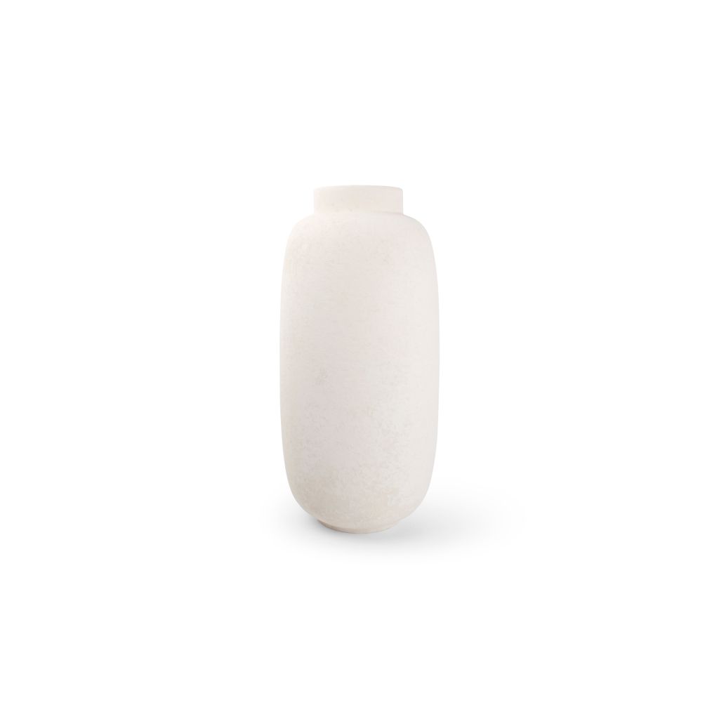 Vase Bullet blanc 23,5 x H.49,5 cm - Visuel 1