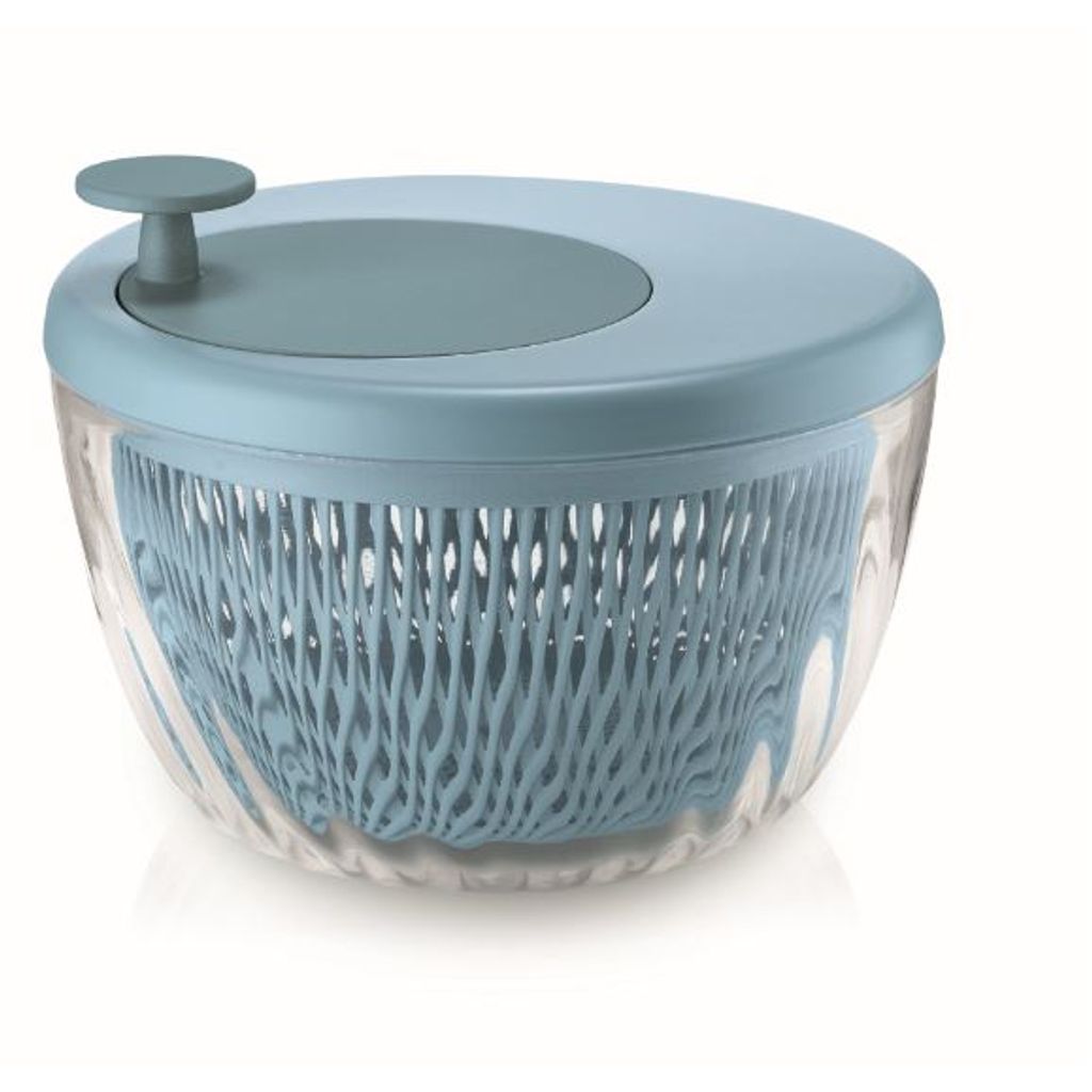 Essoreuse à salade 3 en 1 Bleue 26 cm avec couvercle - Visuel 0