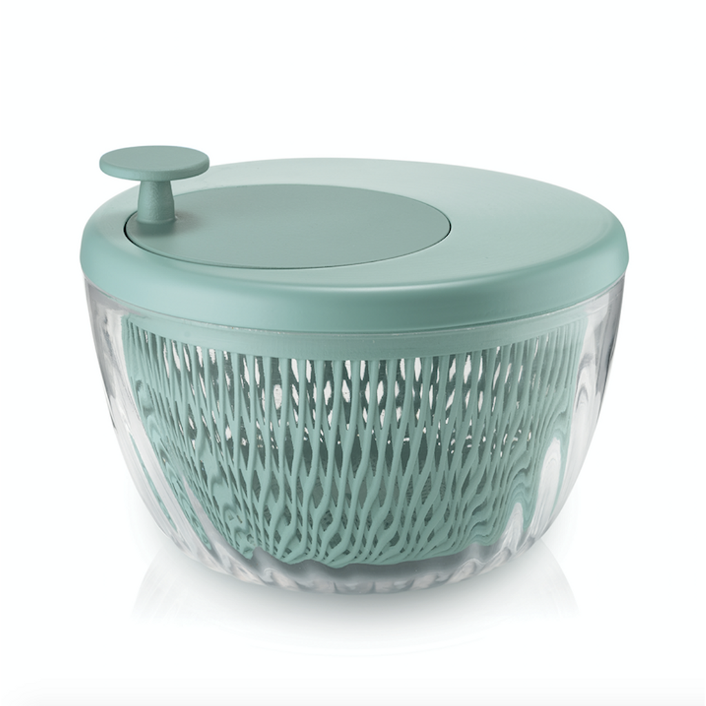 Essoreuse à salade 3 en 1 Vert Menthe 26 cm avec couvercle - Visuel 0