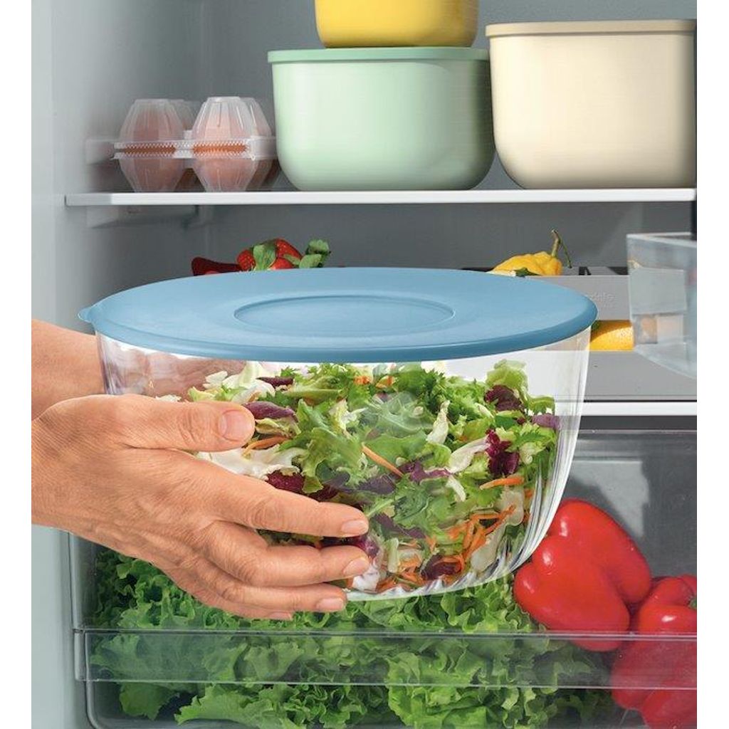 Essoreuse à salade 3 en 1 Jaune 26 cm avec couvercle - Visuel 2