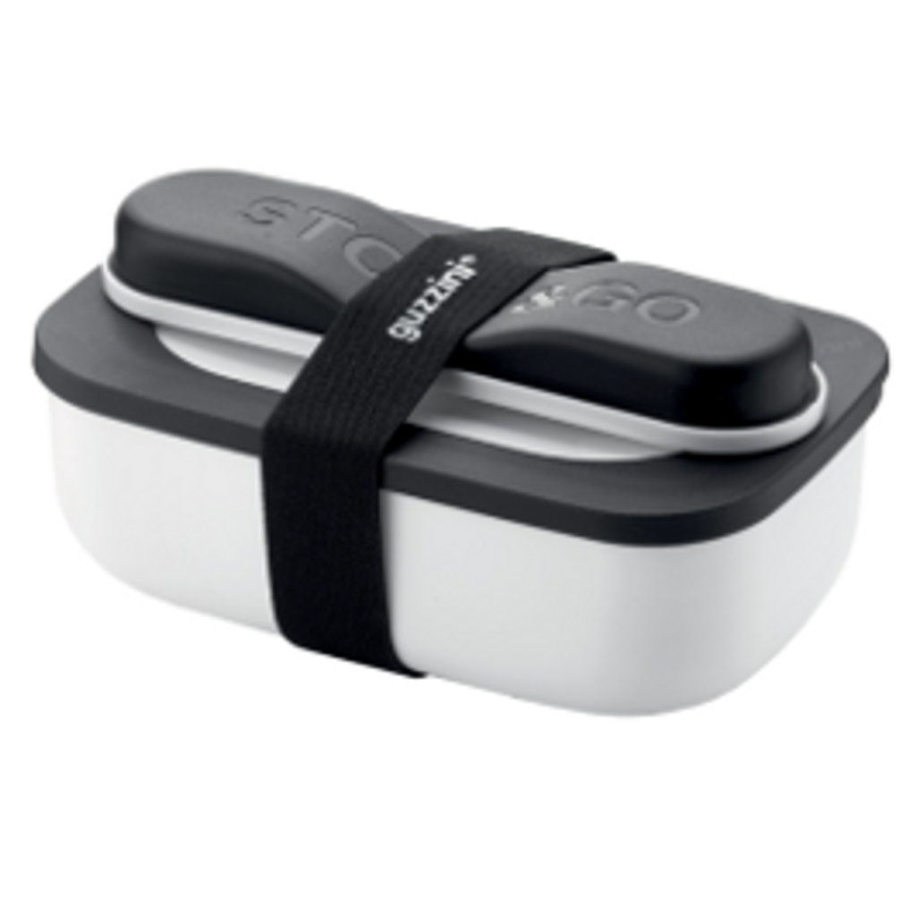 Lunchbox avec couverts blanche ON THE GO - Visuel 0