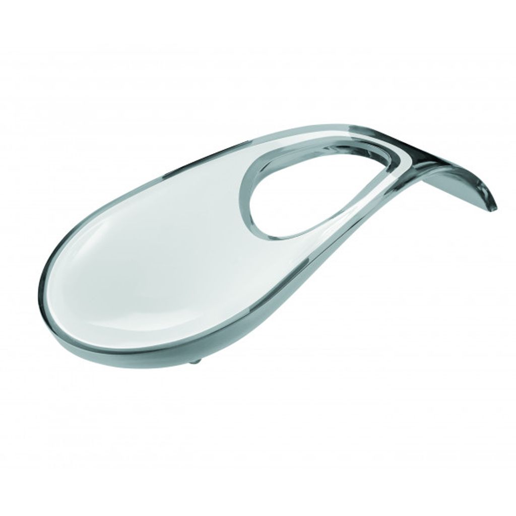 Repose-cuillère Guzzini Bicolore – Blanc Et Transparent, Longueur 25 Cm, Passe Au Lave-vaisselle – Fabriqué En Italie - 3
