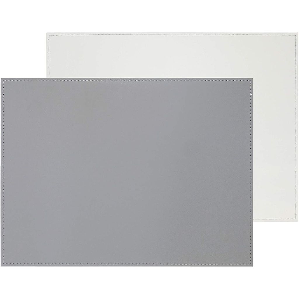 Set de table réversible 30 x 40 cm gris/blanc - Visuel 1