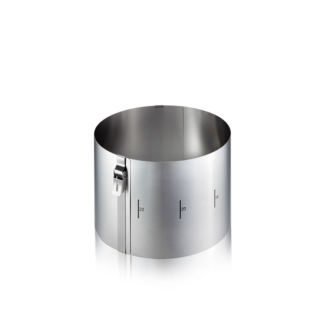 Cercle à gâteau Tondo clip h.15 cm en inox - Visuel 0