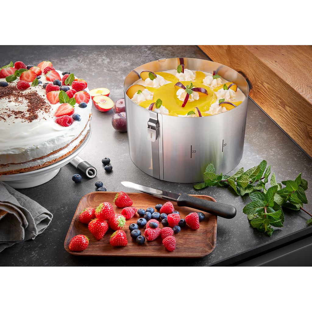 Cercle à gâteau Tondo clip h.15 cm en inox - Visuel 2