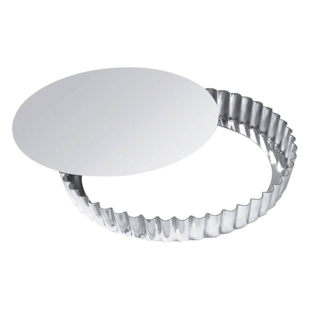 Moule à tarte fond amovible fer blanc 20 cm - Visuel 0