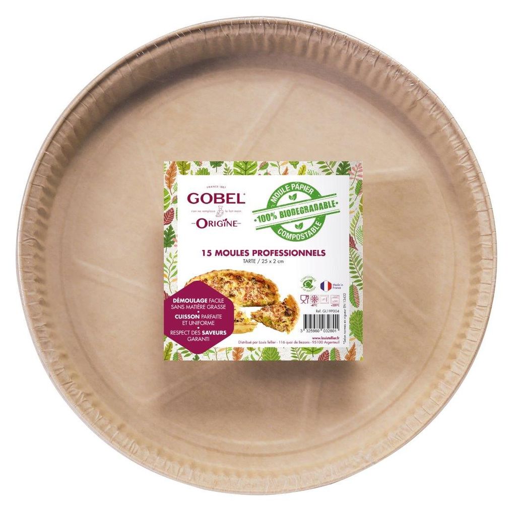 Lot de 15 moules à tarte 24 cm jetables - Visuel 0