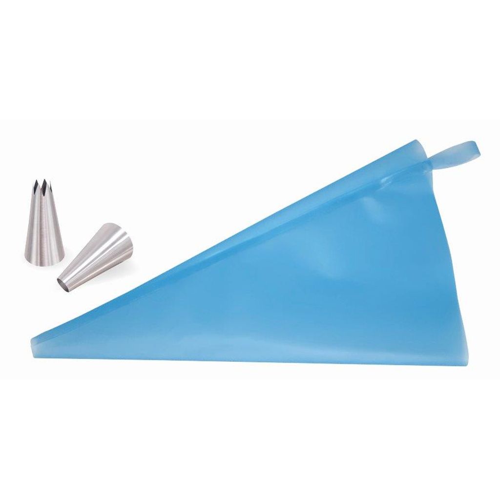 Kit 1 poche pâtissière réutilisable + deux douilles inox - Visuel 3