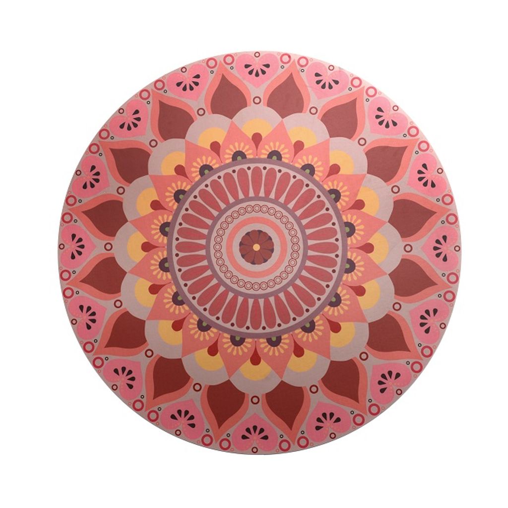 Tapis vinyle rond MANDALA 80 cm - Visuel 0