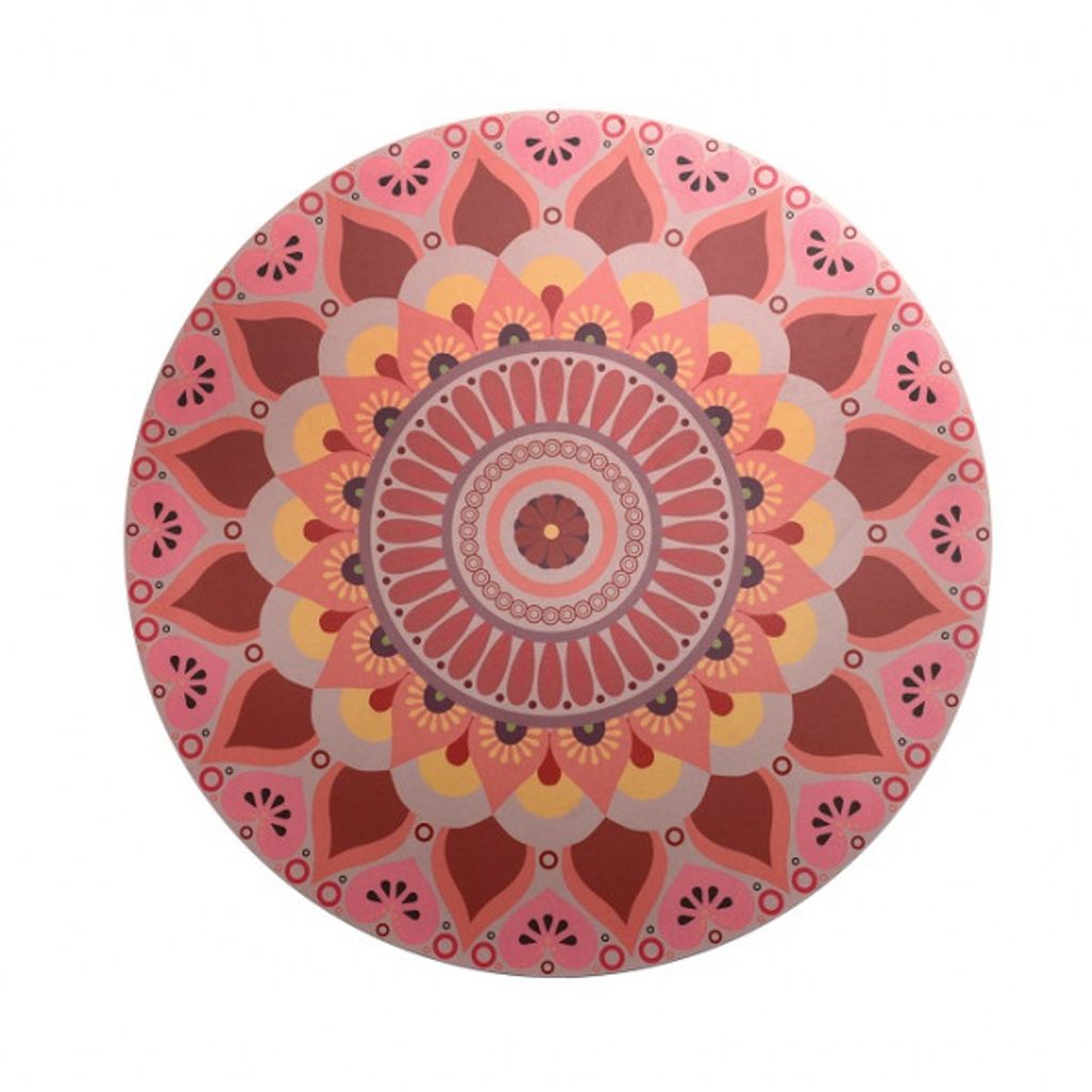 Tapis vinyle rond MANDALA 80 cm - Visuel 1