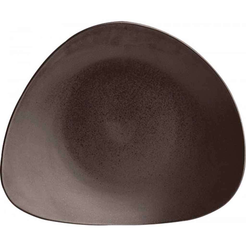 Assiette plate CUBA chocolat - Visuel 1