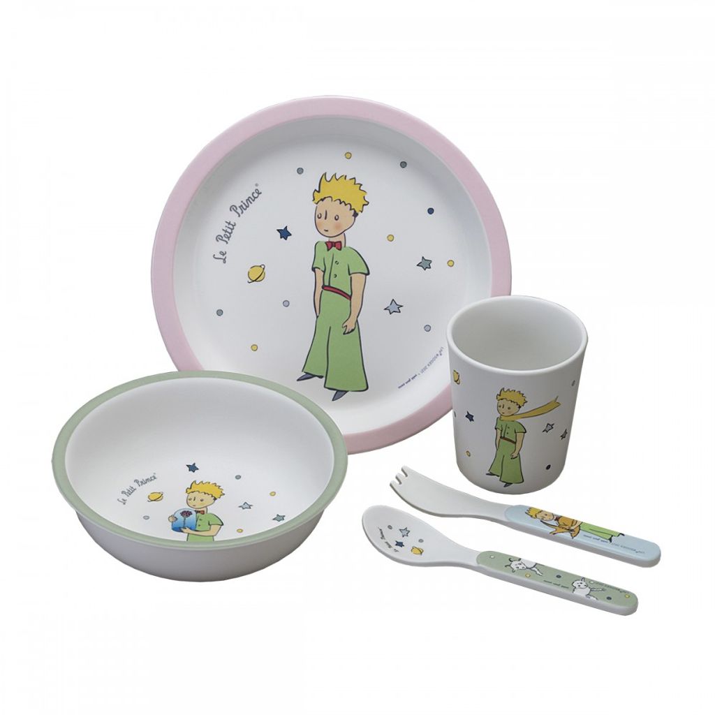 Coffret en mélamine le petit prince rose 5 pièces - Visuel 0