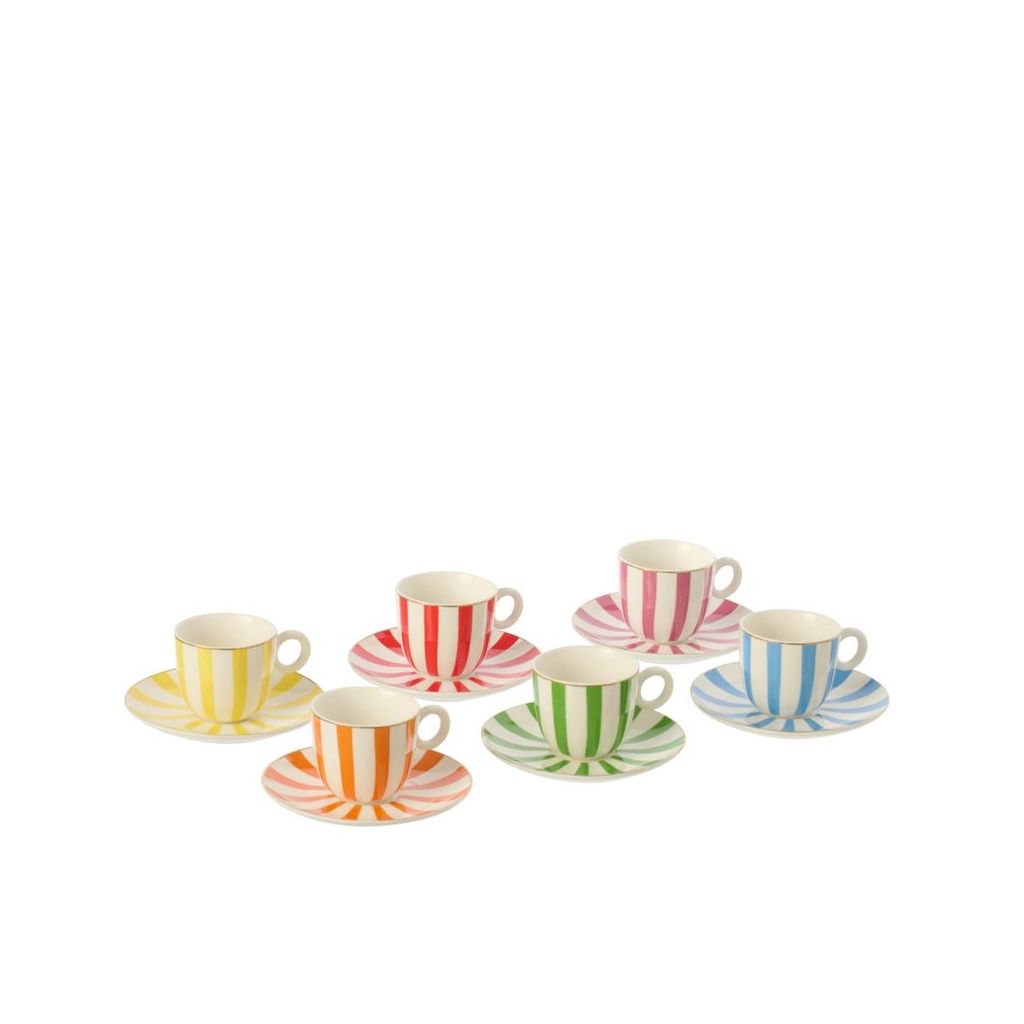 Coffret 6 tasses et sous-tasses 85 ml - Visuel 0