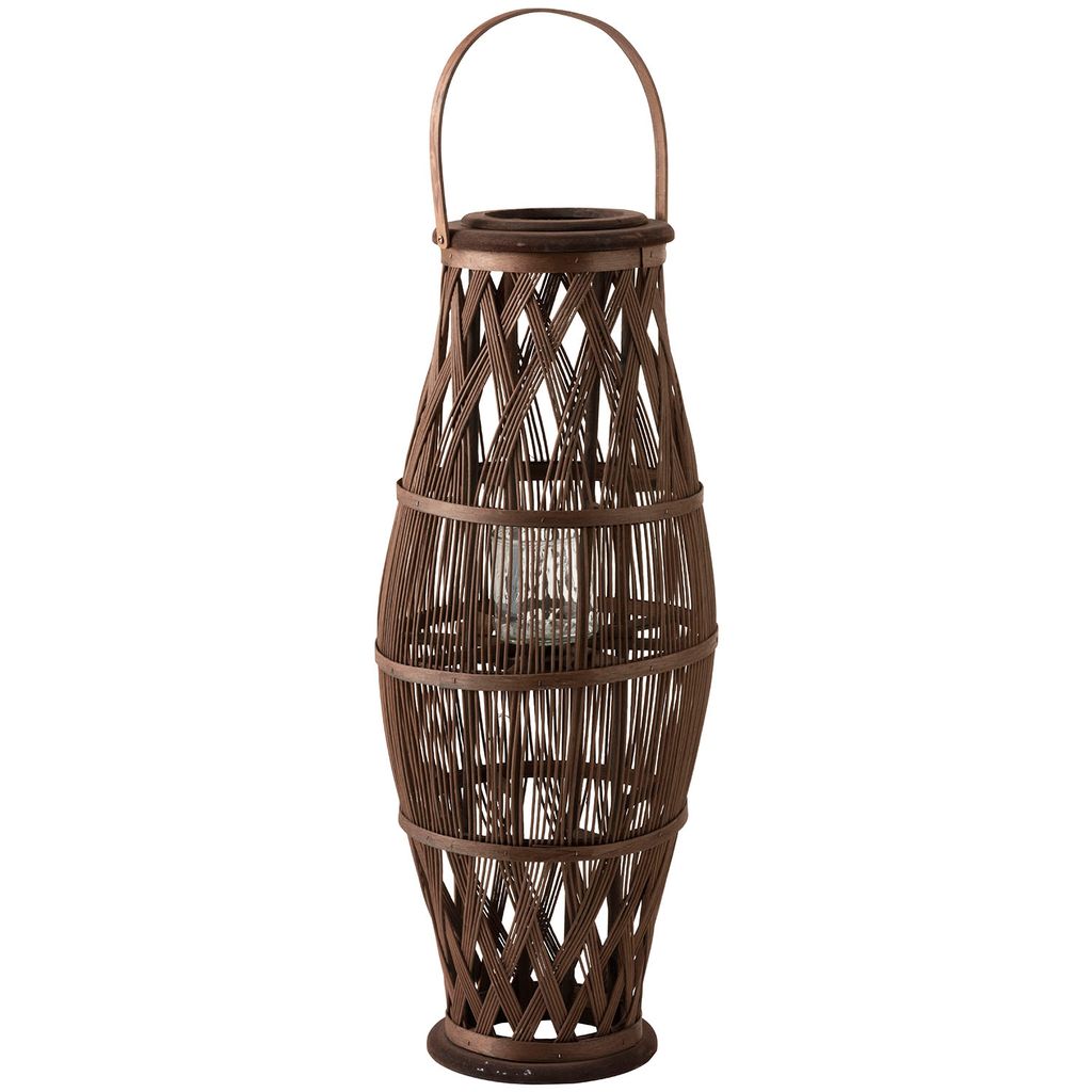 Lanterne haute bambou 31x31x80cm - Visuel 0