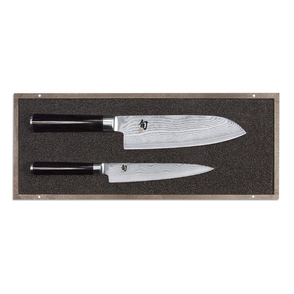 Coffret deux couteaux japonais gamme Shun - office et Santoku - Visuel 0