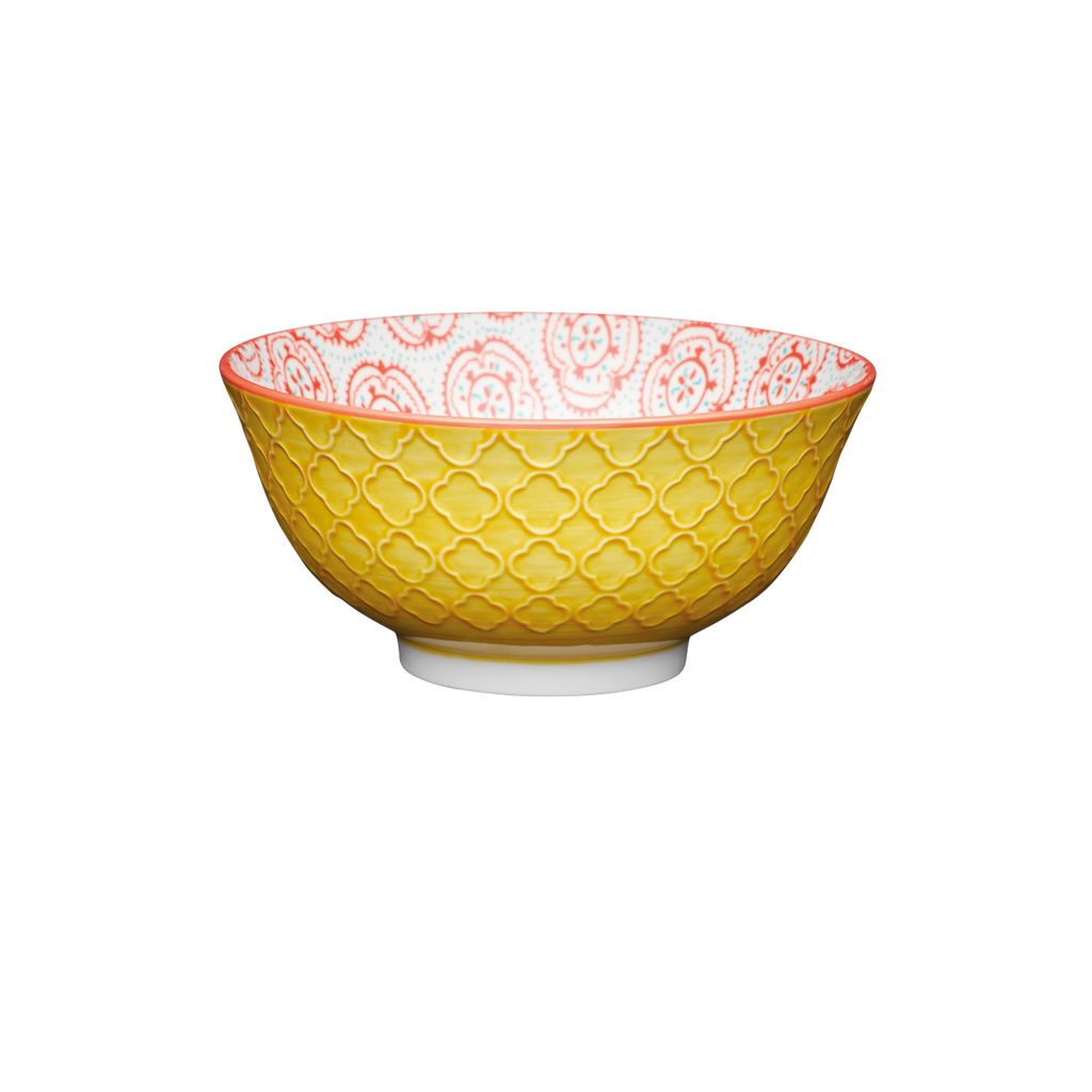 bol Buddha bowl - motif floral jaune