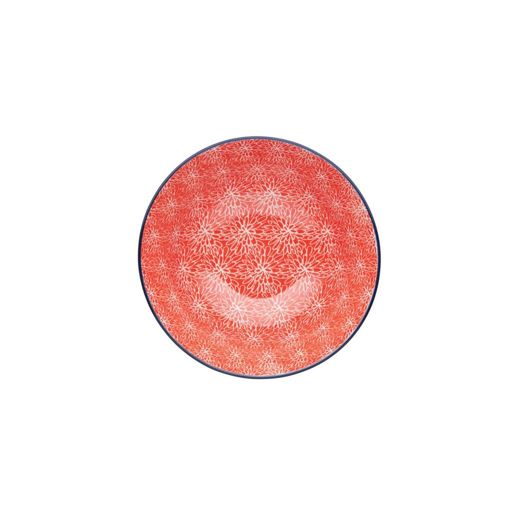 Bol Buddha bowl - motif floral rouge
