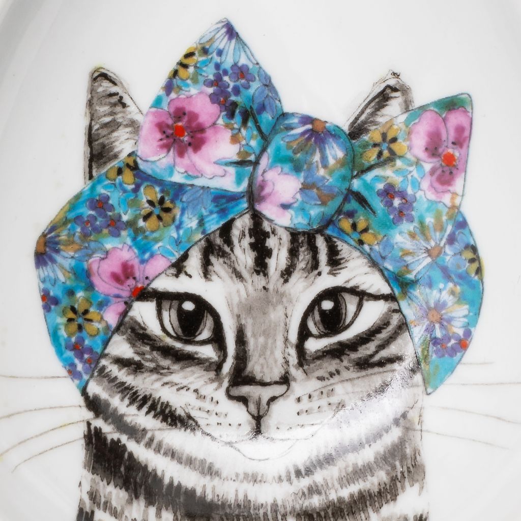 Repose-cuillère Chats Robbie En Faïence 23x8 Cm - Accessoire De Cuisine Déco Et Pratique - 5